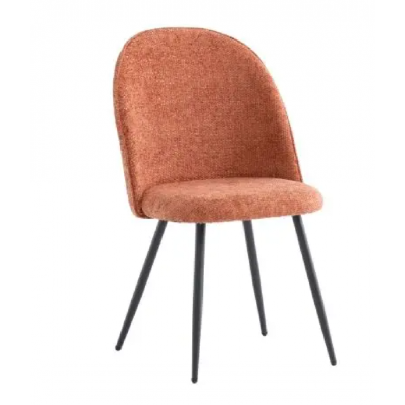 WOF Ramona Rust Textured Fabric Dining Chair